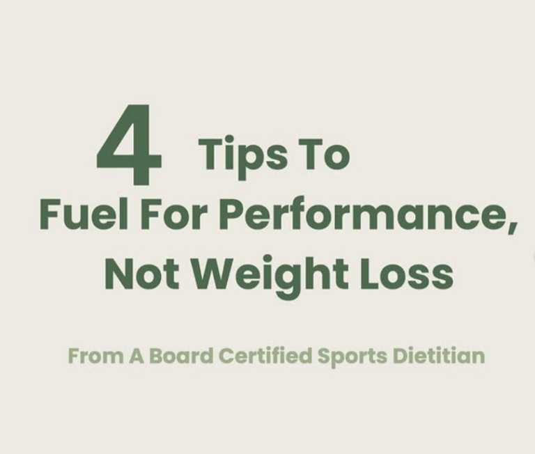 4 tips to fuel for performance, not weight loss